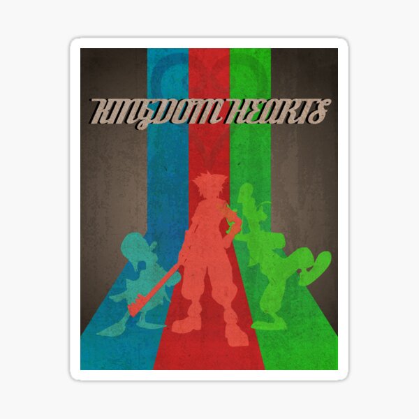Vista previa del artículo con la obra «Cartel vintage de Kingdom Hearts», diseñado y vendido por KitsuneSama1720.