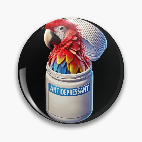 Item preview, Funny Antidepressant Scarlet Macaw Parrot Lover Meme designed and sold by Kimberley King Art  King Art.