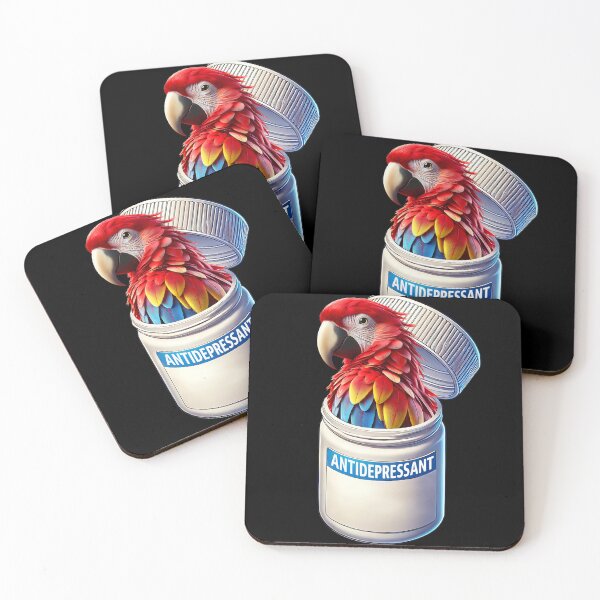 Item preview, Funny Antidepressant Scarlet Macaw Parrot Lover Meme designed and sold by Kimberley King Art  King Art.
