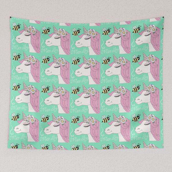 Item preview, Bee Friendly Unicorn  designed and sold by Debbee75.