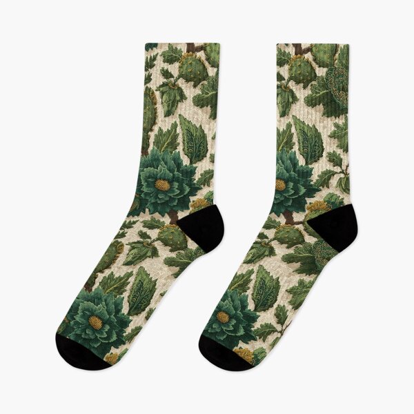 Item preview, Vintage Botanical Engraving Pattern with Cacti and Leaves. designed and sold by RGShirtWorks.