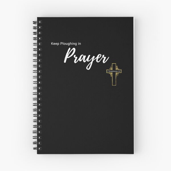Item preview, Keep Ploughing in Praying Christian Gold Cross Bible Scripture Verse Custom designed and sold by Ceramic Scripture.