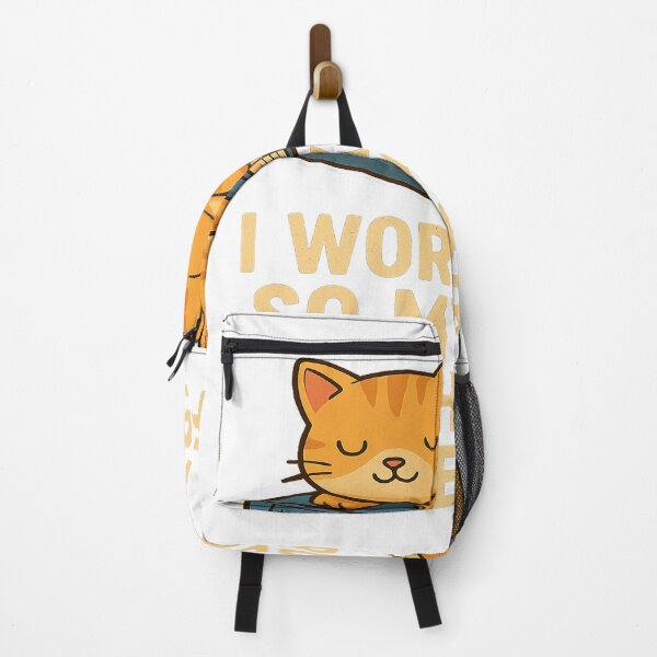 Item preview, I Work Hard So My Cat Can Nap Better – Funny Cat Quote T-Shirt designed and sold by Khayallab .