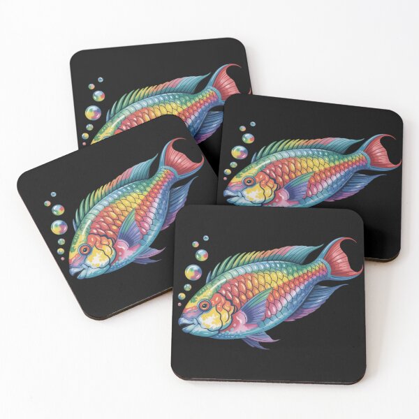 Item preview, Parrotfish With Full Rainbow Colors designed and sold by DamioPolArt.