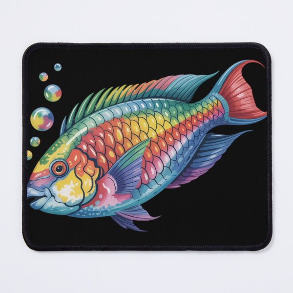 Item preview, Parrotfish With Full Rainbow Colors designed and sold by DamioPolArt.