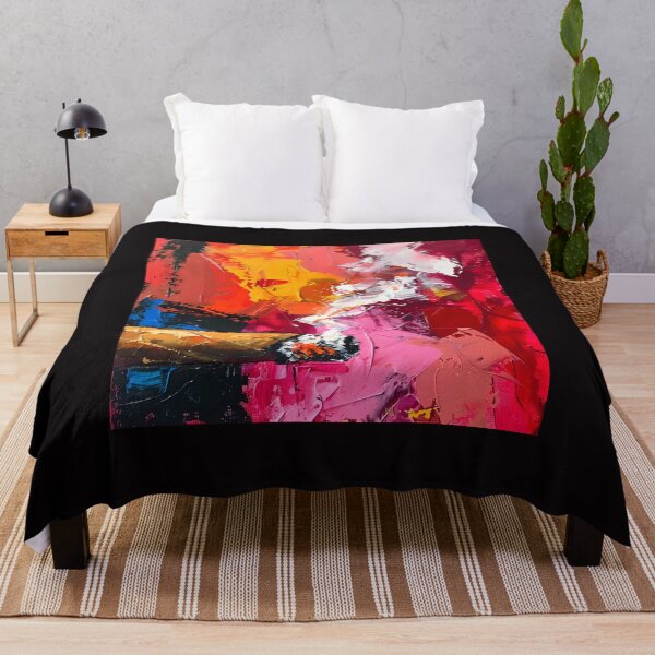 Item preview, Embrace the Heat of Indulgence - Smoldering Cigar Amid Fiery Reds and Bold Abstract Strokes designed and sold by OlfactoART Studio.