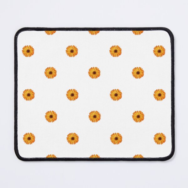 Item preview, Bright orange flowers create a cheerful pattern on a white background for vibrant home decor or textile design designed and sold by Ms. Iryna.