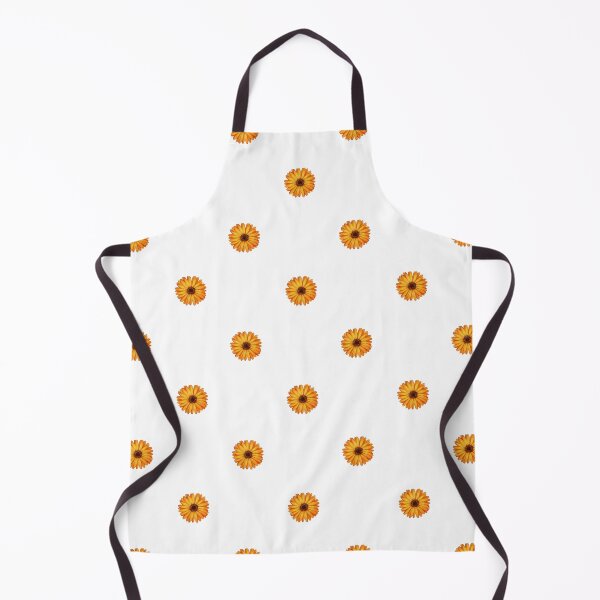 Item preview, Bright orange flowers create a cheerful pattern on a white background for vibrant home decor or textile design designed and sold by Ms. Iryna.