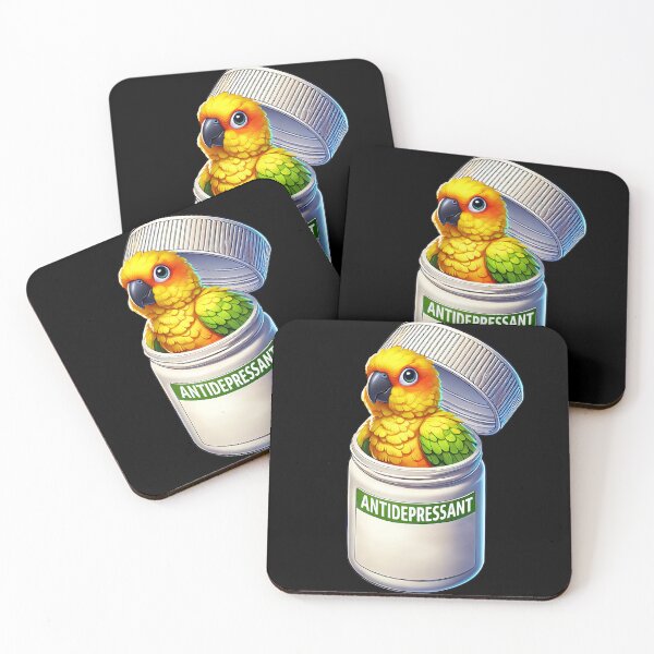 Item preview, Funny Antidepressant Sun Conure Parrot Lover Meme designed and sold by Kimberley King Art  King Art.