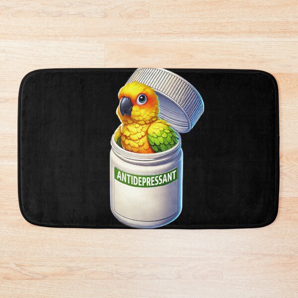 Item preview, Funny Antidepressant Sun Conure Parrot Lover Meme designed and sold by Kimberley King Art  King Art.