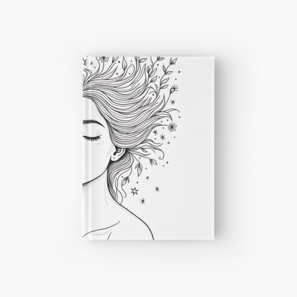Item preview, Celestial Botanical Goddess – Minimalist Line Art Wall Art Print designed and sold by myConceptArt.