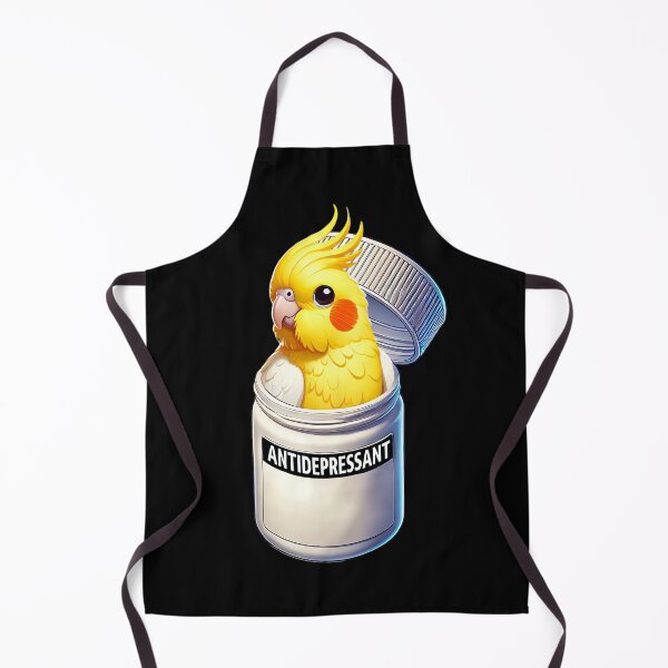 Item preview, Funny Antidepressant Yellow Cockatiel Parrot Lover Meme designed and sold by Kimberley King Art King Art.