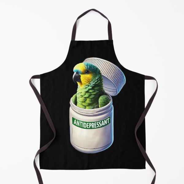 Item preview, Funny Antidepressant Yellow Naped Parrot Lover Meme designed and sold by Kimberley King Art King Art.