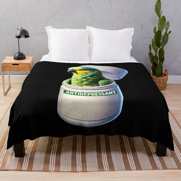 Item preview, Funny Antidepressant Yellow Naped Parrot Lover Meme designed and sold by Kimberley King Art King Art.