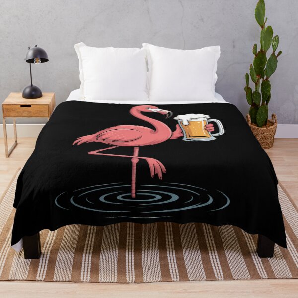 Item preview, Flamingo Drinking Beer Funny designed and sold by savrmiller.
