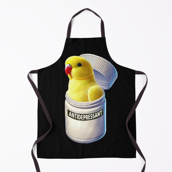 Item preview, Funny Antidepressant Yellow Ringneck Parakeet Parrot Lover Meme designed and sold by Kimberley King Art King Art.