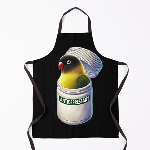 Item preview, Funny Antidepressant Yellow-collared Lovebird Parrot Lover Meme designed and sold by Kimberley King Art King Art.