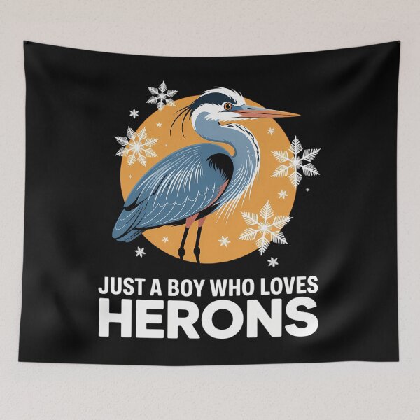 Item preview, Just a Boy who loves Herons Heron designed and sold by savrmiller.