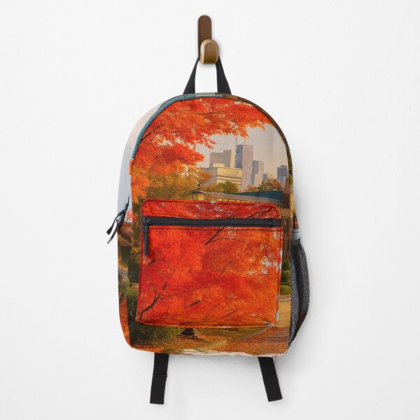 Item preview, Autumn in Osaka, Japan – Osaka Castle with Fall Foliage and City Skyline designed and sold by NihonKamonScape.