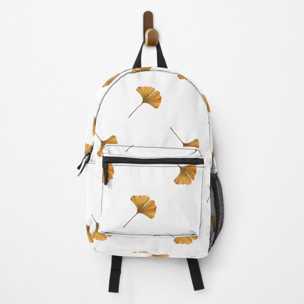 Item preview, Ginkgo biloba leaves create a vibrant pattern on a crisp white background showcasing nature's beauty and simplicity designed and sold by Ms. Iryna.