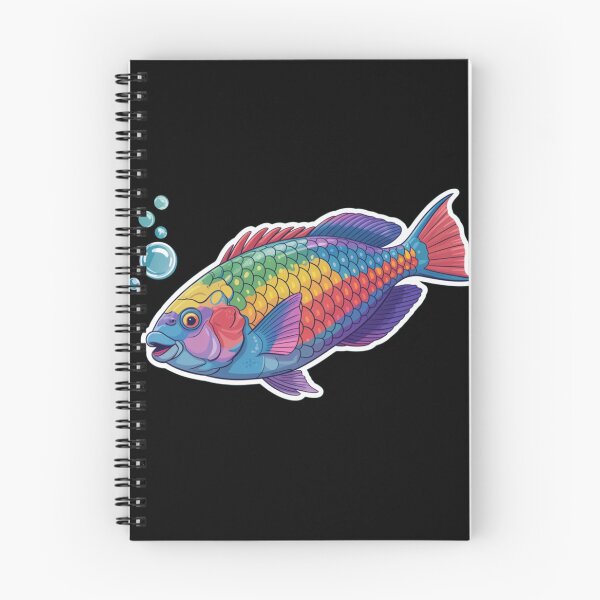 Item preview, Dynamic Rainbow Cute Parrotfish designed and sold by DamioPolArt.