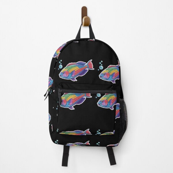 Item preview, Dynamic Rainbow Cute Parrotfish designed and sold by DamioPolArt.