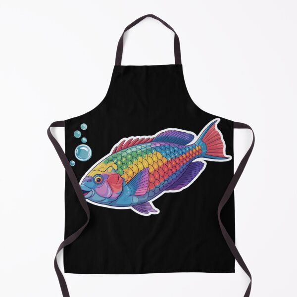 Item preview, Dynamic Rainbow Cute Parrotfish designed and sold by DamioPolArt.