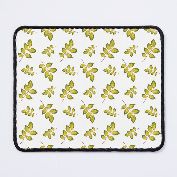 Item preview, Detailed pattern of green leaves on a white background showcasing vibrant nature elements throughout designed and sold by Ms. Iryna.