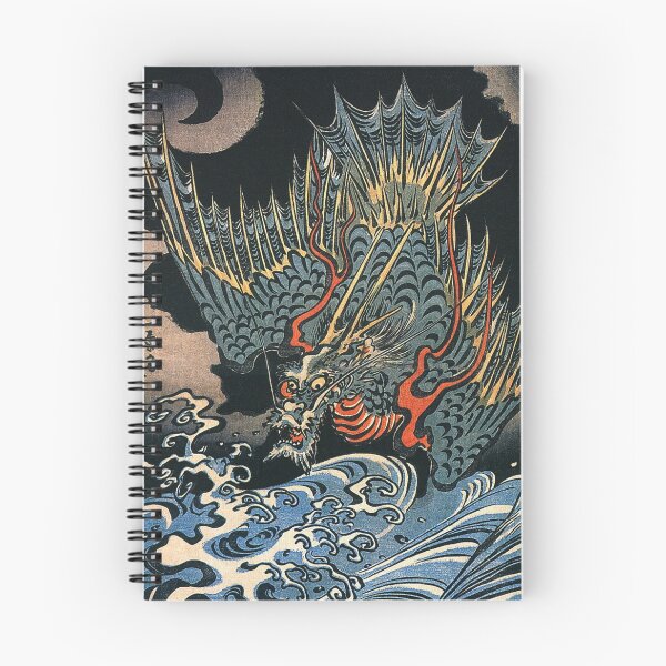 Item preview, Dragon flying above turbulent waves  designed and sold by KapowStickers.