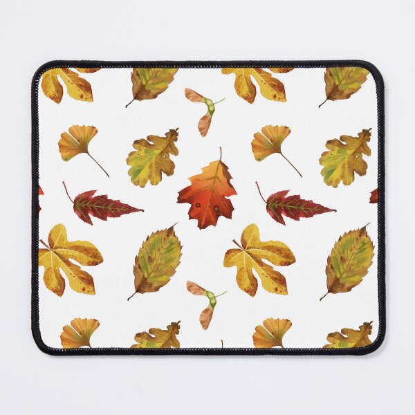 Item preview, Colorful arrangement of autumn leaves on a white background showcasing the beauty of fall in nature designed and sold by Ms. Iryna.
