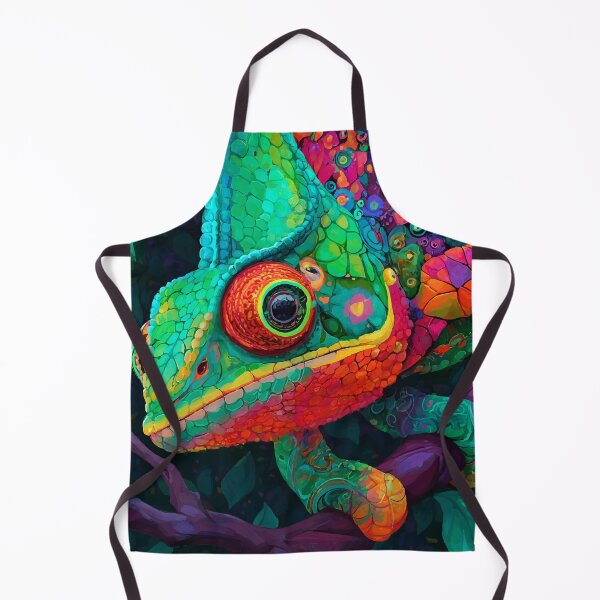 Item preview, Vibrant Chameleon – Psychedelic Jungle Lizard Art designed and sold by Moss and Moon Studio.