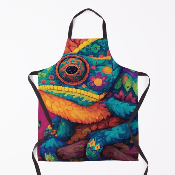 Item preview, Vibrant Chameleon – Psychedelic Jungle Lizard Art designed and sold by Moss and Moon Studio.