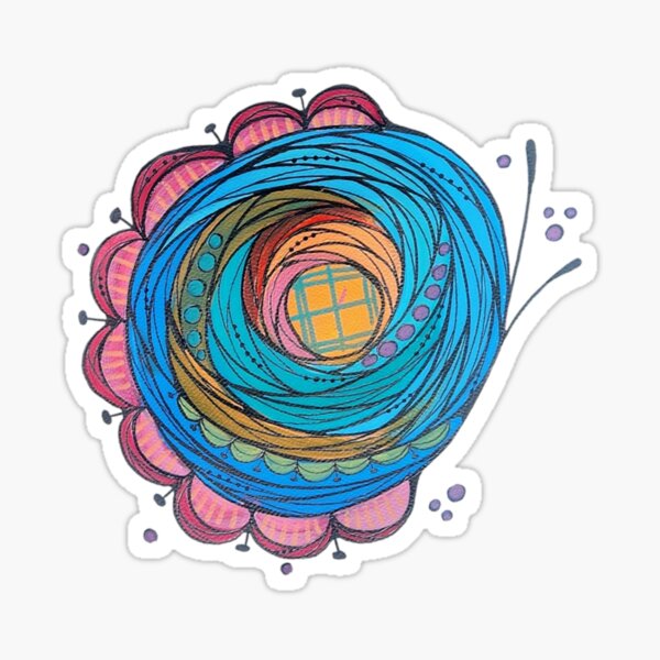 Item preview, Retro Funk Flora Blue designed and sold by Arli Design.