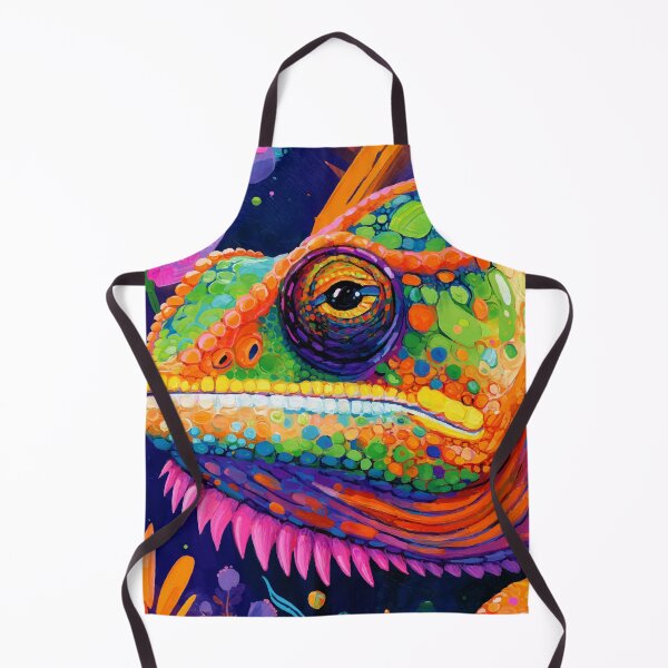 Item preview, Vibrant Chameleon – Psychedelic Jungle Lizard Art designed and sold by Moss and Moon Studio.