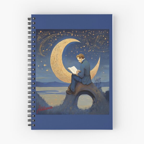 Item preview, "Leopardi's Dream: Poetic Contemplation on a Crescent Moon" designed and sold by Artisticanvas.