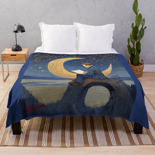 Item preview, "Leopardi's Dream: Poetic Contemplation on a Crescent Moon" designed and sold by Artisticanvas.