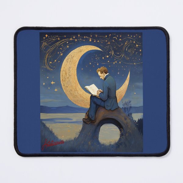 Item preview, "Leopardi's Dream: Poetic Contemplation on a Crescent Moon" designed and sold by Artisticanvas.