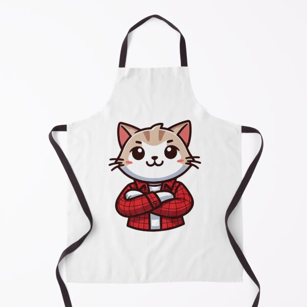 Item preview, Cool Cartoon Cat in Flannel Shirt – Confident Feline Style designed and sold by Confuzz1ed.