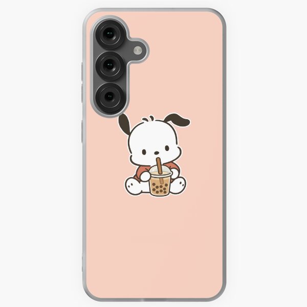 Item preview, Pochacco Drinking Bubble Tea - FAN ART designed and sold by Lizscorpio.