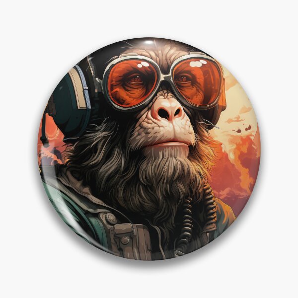 Item preview, Retro Aviator Monkey – Vintage Flight Aesthetic designed and sold by YuriiHL.