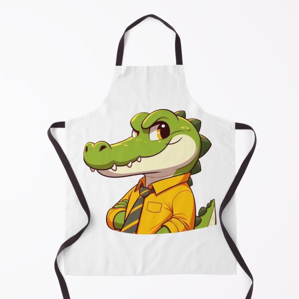 Item preview, Smirking Cartoon Crocodile in Yellow Shirt – Funny Animal Charm designed and sold by Confuzz1ed.