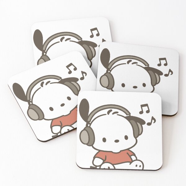 Item preview, Pochacco Listening to Music - FAN ART designed and sold by Lizscorpio.
