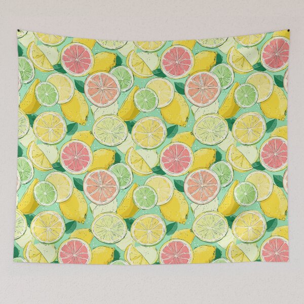 Item preview, Citrus Fruit Pattern — Lemon, Lime & Grapefruit Joy designed and sold by Moss and Moon Studio.