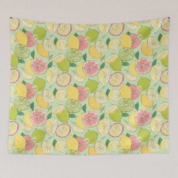 Item preview, Citrus Fruit Pattern — Lemon, Lime & Grapefruit Joy designed and sold by Moss and Moon Studio.