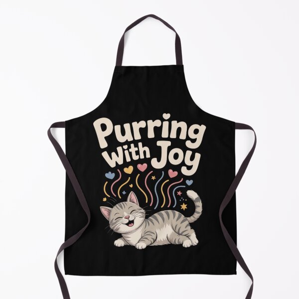 Item preview, Purring with Joy – Cute Cat with a Happy Vibe designed and sold by TEMERIA.