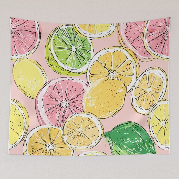 Item preview, Title: Citrus Fruit Pattern — Lemon, Lime & Grapefruit Joy designed and sold by Moss and Moon Studio.