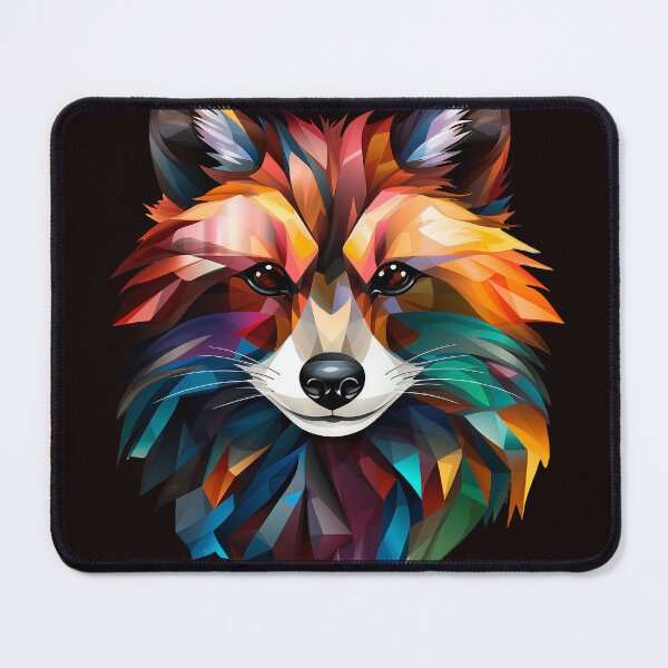 Item preview, Colorful Raccoon Mascot – Curious & Clever Forest Explorer designed and sold by YuriiHL.