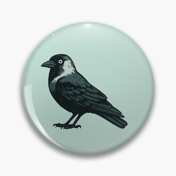 Item preview, Western jackdaw illustration designed and sold by Bwiselizzy.