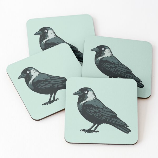 Item preview, Western jackdaw illustration designed and sold by Bwiselizzy.