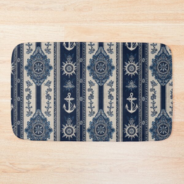 Item preview, Vintage Nautical Seamless Pattern with Anchors and Compass. designed and sold by RGShirtWorks.